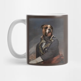 Oil Painting Soldier Dog Portrait Mug